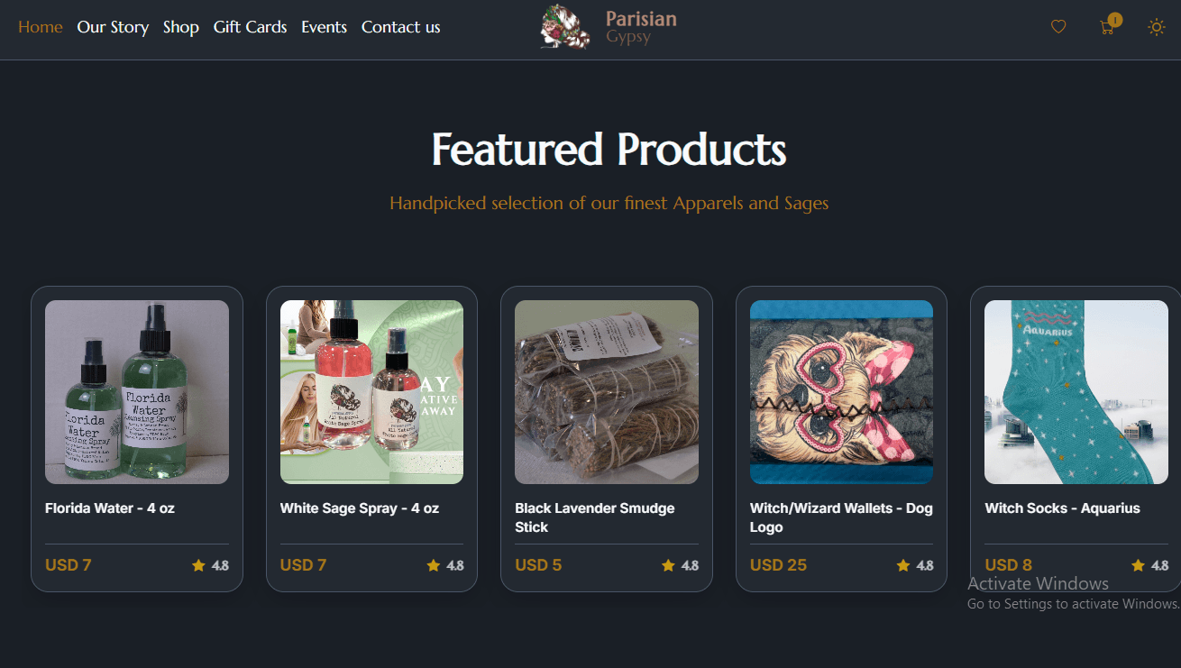 E-commerce storefront