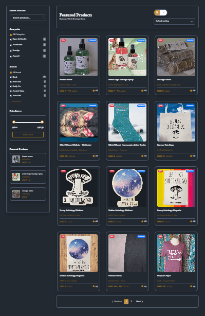 E-commerce storefront